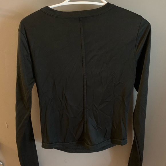 Anine Bing Black Fitted Long Sleeve ribbed Jane top - Picture 6 of 9